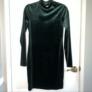 H&M Emerald Green Velvet Dress